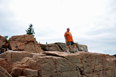 Lee Duquette at Thunder Hole in Acadia National Park